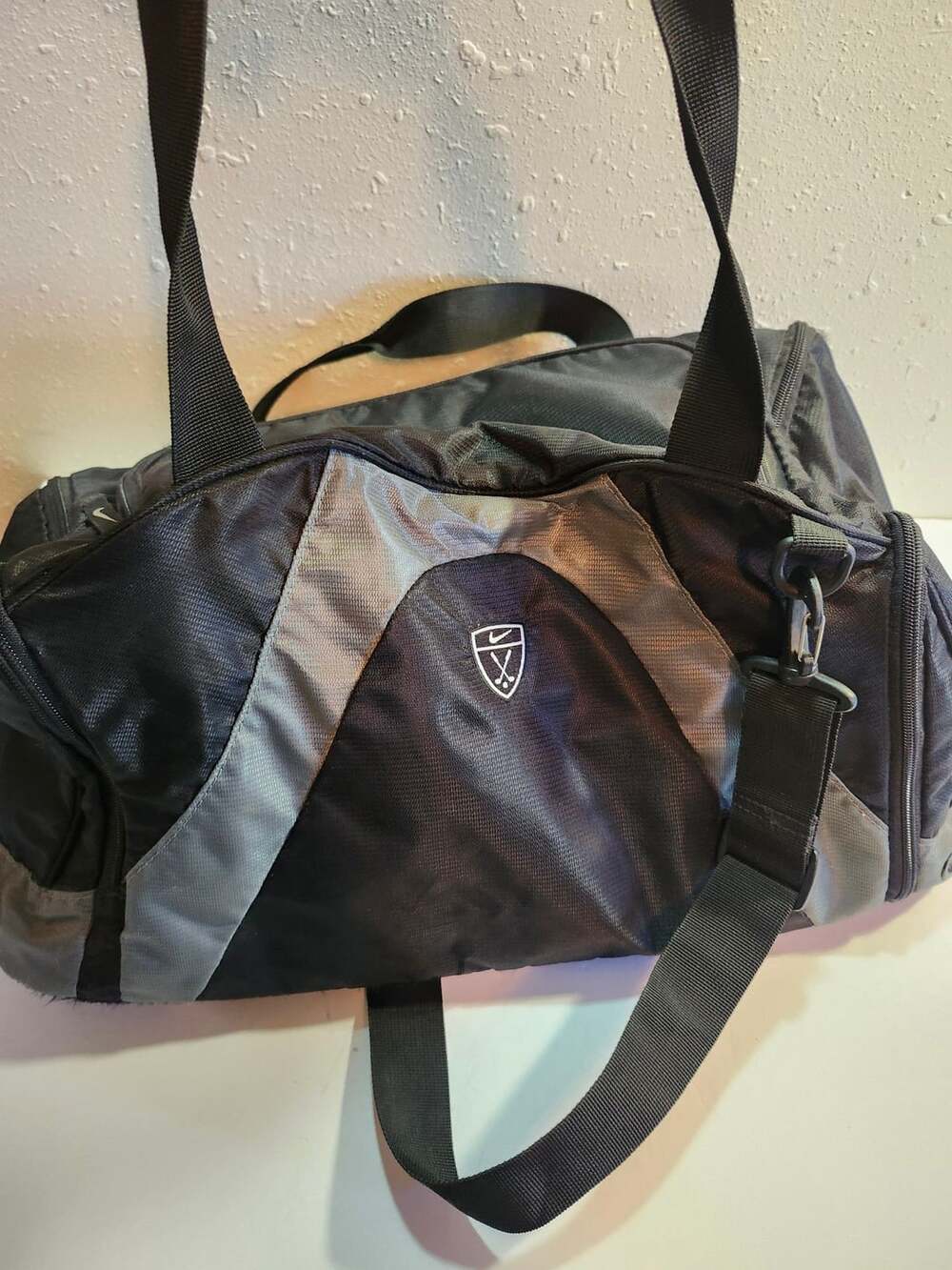 Nike Golf Duffle Bag Black Gray Shoulder Strap